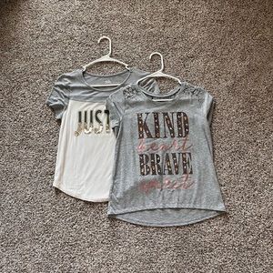 Set of two Justice Girls Size 14/16 Shirts